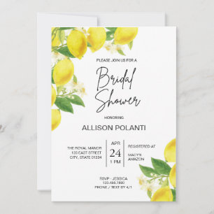 Lemon Theme Brautparty Invites Einladung