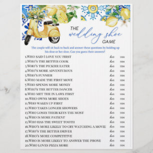 Lemon Theme Brautparty Shoe Game Flyer