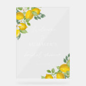 Lemon Theme Brautparty Willkommen Acrylschild (Vorderseite)