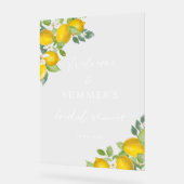 Lemon Theme Brautparty Willkommen Acrylschild (Winkel)