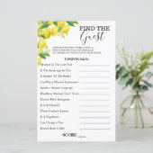 Lemon Theme Find the Guest Game Card (Stehend Vorderseite)