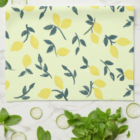 Lemon Theme Geschirrtuch (Gefaltet)
