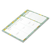 Lemon Theme Personalisiert Weekly Planer Pad Notizblock (angewinkelt)