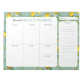 Lemon Theme Personalisiert Weekly Planer Pad Notizblock (Vorderseite)