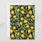 Lemon Theme Wedding oder Amalfi Coast Event Einladung (Rückseite)