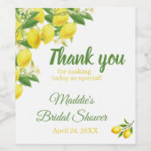 Lemon Theme Wine Danke, dass du Stickers Weinetikett (Einzelnes Label)