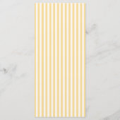 Lemon Theme Yellow Stripes Flat Menu Menükarte (Rückseite)