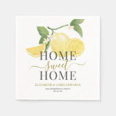 Lemon Theme Zuhause Sweet Zuhause Housewarming Par Serviette (Vorderseite)