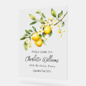 Lemon Themed 30. Geburtstag Party Willkommen Acrylschild (Winkel)