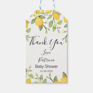Lemon Themed Baby Dusche Gefallen Tag Geschenkanhänger