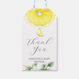 Lemon Themed Baby Shower Fevor Tags Template Geschenkanhänger