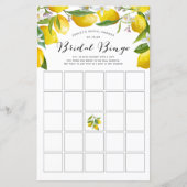 Lemon Themed Brautparty Bingospiele, (Vorderseite)