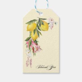 Lemon Themed Bridal Shower Favor Gift Tag Geschenkanhänger