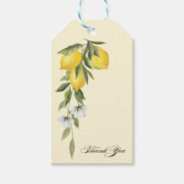 Lemon Themed Bridal Shower Favor Gift Tag Geschenkanhänger