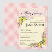 Lemon Themed Bridal Shower Invitation Einladung (Vorne/Hinten)