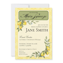 Lemon Themed Bridal Shower Invitation
