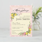 Lemon Themed Bridal Shower Invitation Einladung (Stehend Vorderseite)
