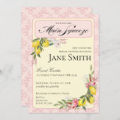 Lemon Themed Bridal Shower Invitation Einladung (Vorne/Hinten)