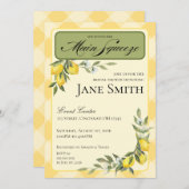 Lemon Themed Bridal Shower Invitation Einladung (Vorne/Hinten)