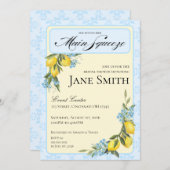 Lemon Themed Bridal Shower Invitation Einladung (Vorne/Hinten)