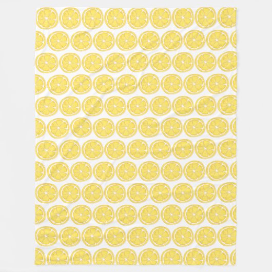 Lemon Themed Fleece Throw Blanket (Vorderseite)