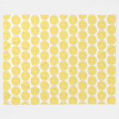 Lemon Themed Fleece Throw Blanket (Vorderseite (Horizontal))