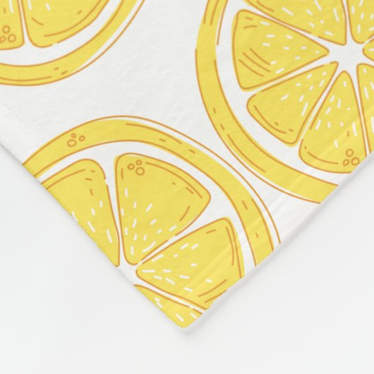 Lemon Themed Fleece Throw Blanket (Ecke)