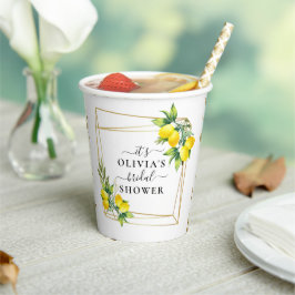 Lemon Themed Geometric Brautparty Paper Cups Pappbecher