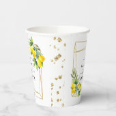 Lemon Themed Geometric Brautparty Paper Cups Pappbecher (Links)