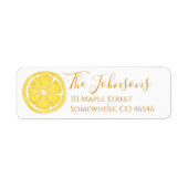 Lemon Themed Personalisiert Address Labels (Vorne)