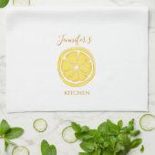 Lemon Themed Personalisiert Kitetücher Geschirrtuch (Gefaltet)