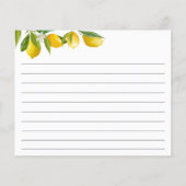 Lemon Themed Rezeptkarten (Rückseite)