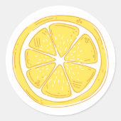 Lemon Themed Round Sticker (Vorderseite)