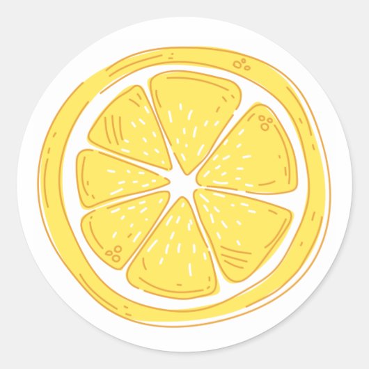 Lemon Themed Round Sticker (Vorderseite)