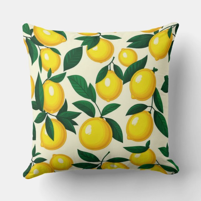 Lemon Throw Pillow Kissen (Rückseite)