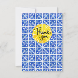 Lemon & Tile "Danke" flache Grußkarte Dankeskarte