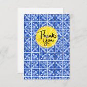 Lemon & Tile "Danke" flache Grußkarte Dankeskarte (Vorne/Hinten)