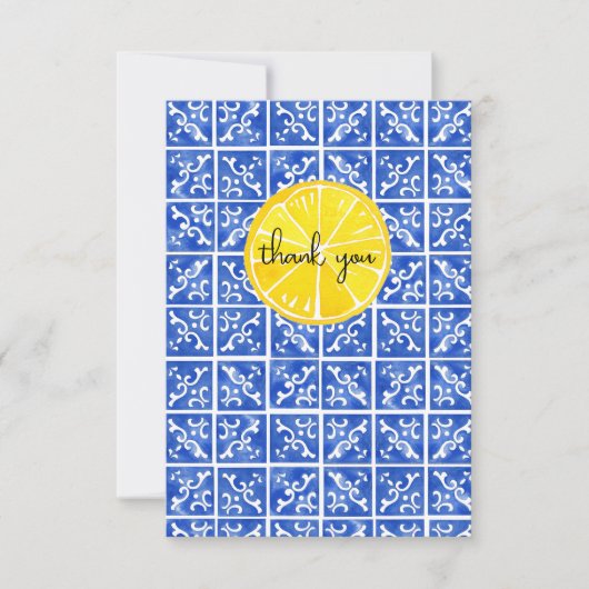 Lemon & Tile Dankeskarten Dankeskarte (Vorderseite)