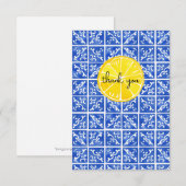 Lemon & Tile Dankeskarten Dankeskarte (Vorne/Hinten)