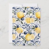 Lemon Tile Elegance RSVP Card für Hochzeit Einladung (Rückseite)