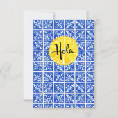 Lemon & Tile Hello in Spanish: "Hola card" Dankeskarte (Vorderseite)