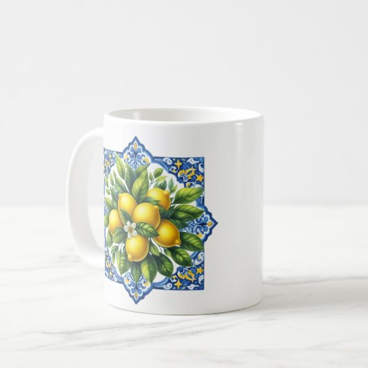 Lemon Tile Kaffeetasse (Vorderseite Links)