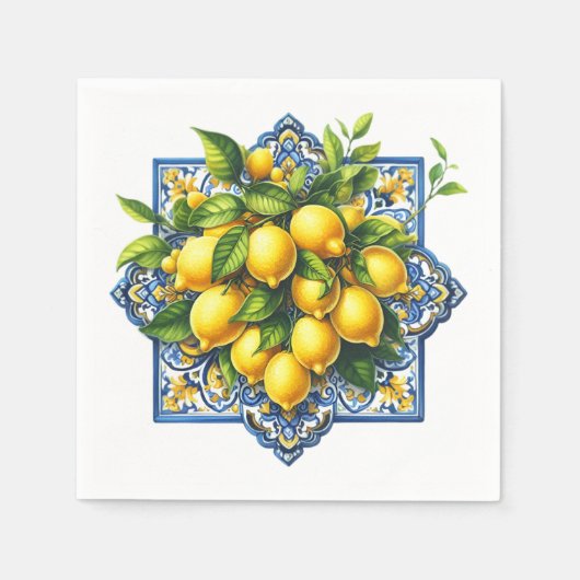 Lemon Tile Napkins Serviette (Vorderseite)