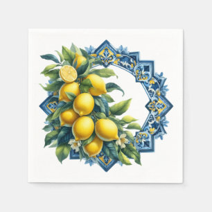 Lemon Tile Napkins Serviette