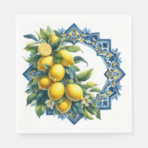 Lemon Tile Napkins Serviette