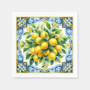 Lemon Tile Napkins Serviette