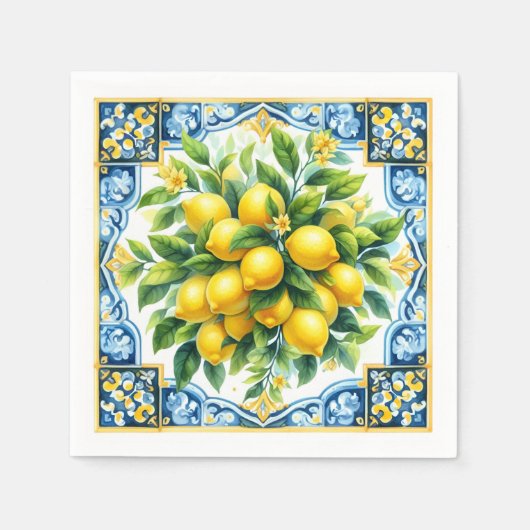 Lemon Tile Napkins Serviette (Vorderseite)