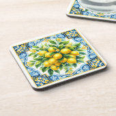 Lemon Tile Plastic Coaster Set Getränkeuntersetzer (Linke Seite)