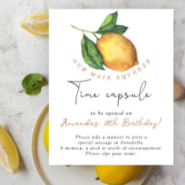 Lemon Time Kapsel 1. Geburtstag geschlechtsneutral Poster