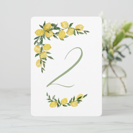 Lemon Tischnummer 2 (Stehend Vorderseite)